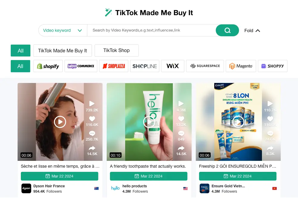 Agrega +1M reproducciones de vídeos e-com en TikTok